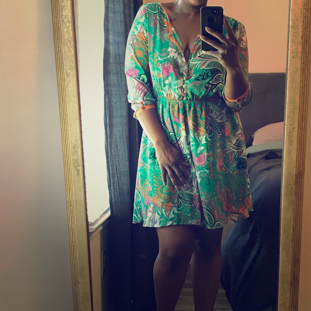Multi-Colored Flirty Dress